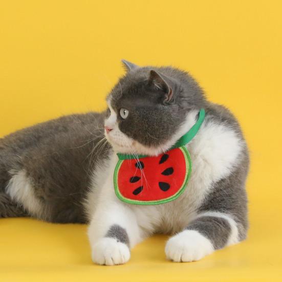 Cartoon Fruit Pet Bandana Watermelon Orange Kiwi Pet Neckerchief Scarf Adjustable Pet Bib Accessories for Dogs And Cats