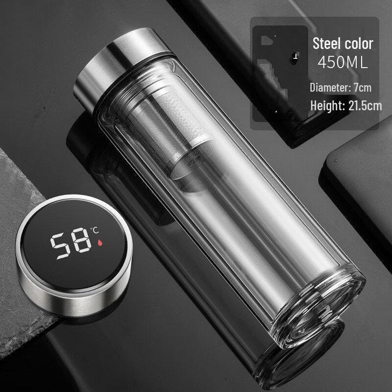 Shangqi Double-Layer Glass Tea Cup with Infuser