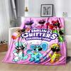 Cute Cartoon Smiling Critters Logo Throw Blanket for Living Room Bedroom Warm Cozy Sofa Bed Blanket Gift