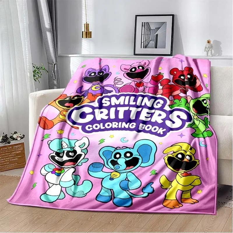 

Cute Cartoon Smiling Critters Logo Throw Blanket for Living Room Bedroom Warm Cozy Sofa Bed Blanket Gift 100x150cm