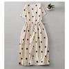 Women's Waist Slimming A-line Skirt Simple Polka Dot Dress MIDI Skirt