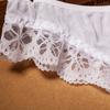 Panties Crotch Opening Low Waist Nylon Hollow Lace See-through Thong for Valentine's Day