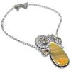 Bumblebee Jasper, Citrine 925 Sterling Silver Jewelry Necklace 18" S0C63