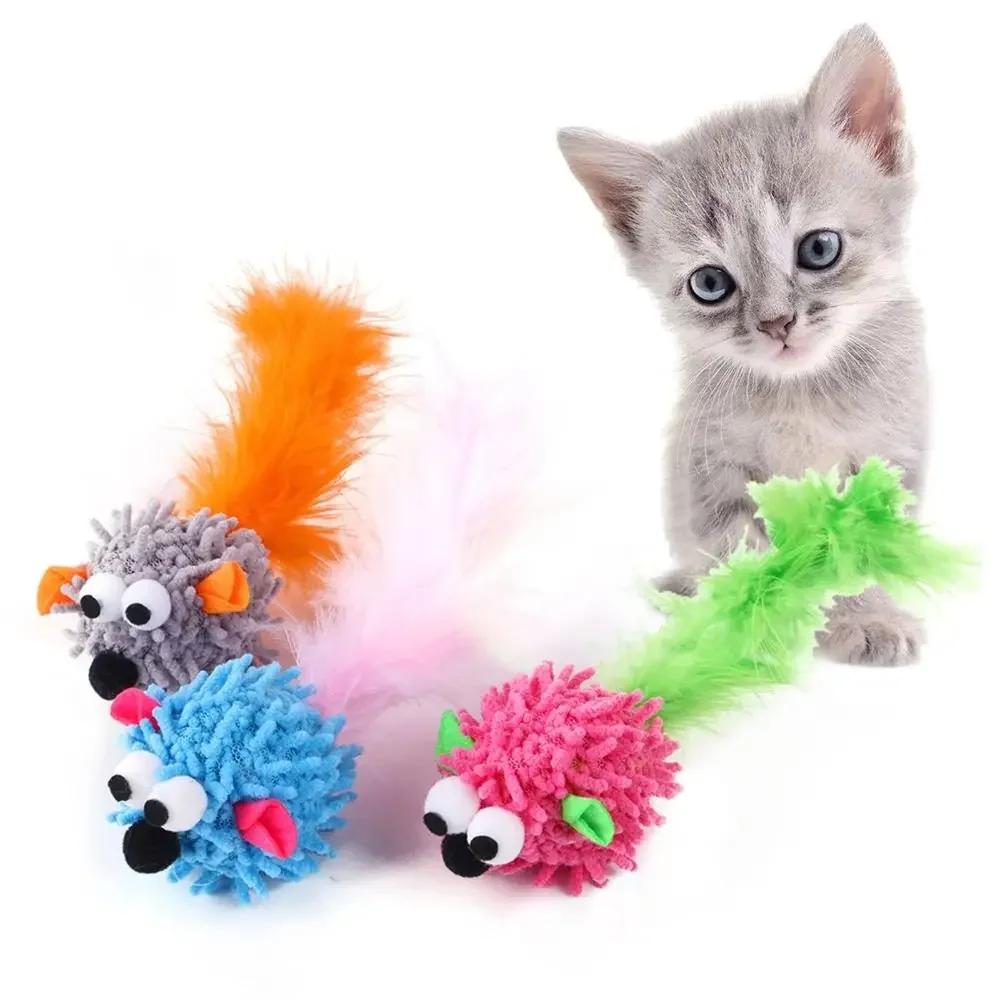 Cat Microfiber Mice Toy Interactive Toy for Cat Simulation Mouse Cat Toys Soft Mouse Kitten  Catch Training Toy