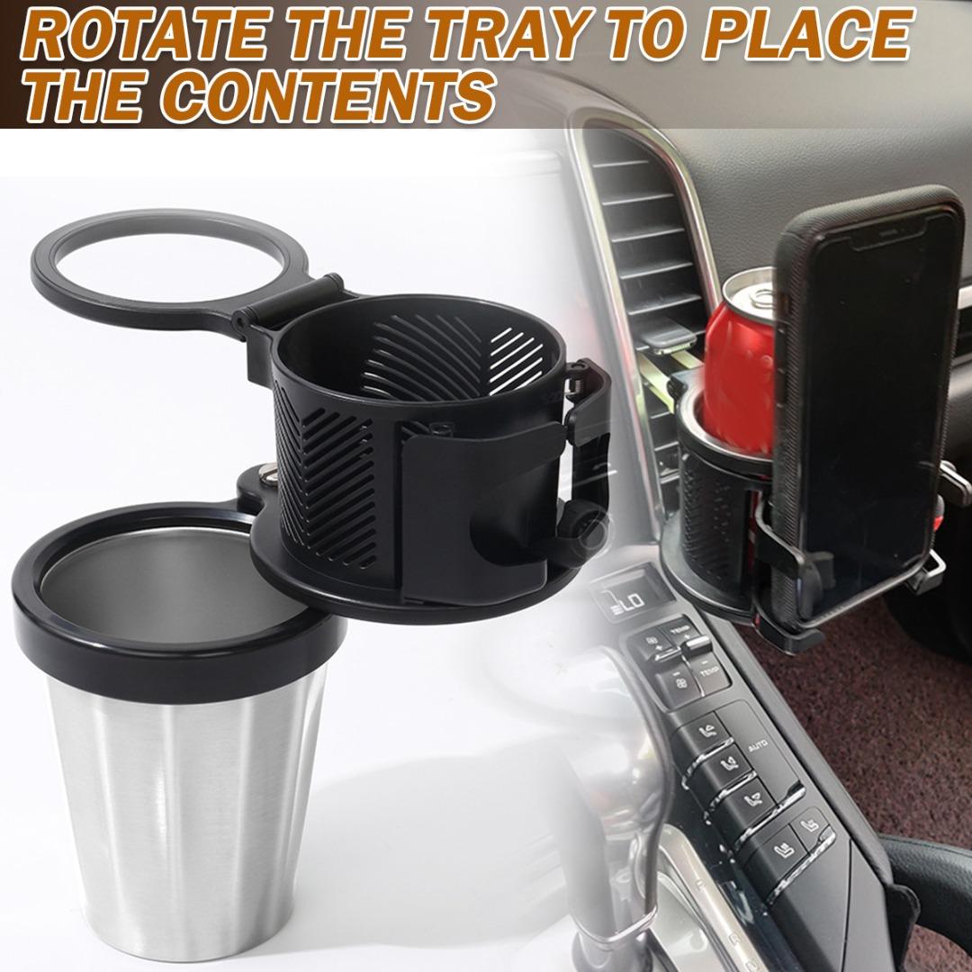 

PDTO Автомобильное сиденье Напитки Подстаканник Воздушный выход Для воды Бутылка Стенд для хранения телефона Кронштейн для хранения