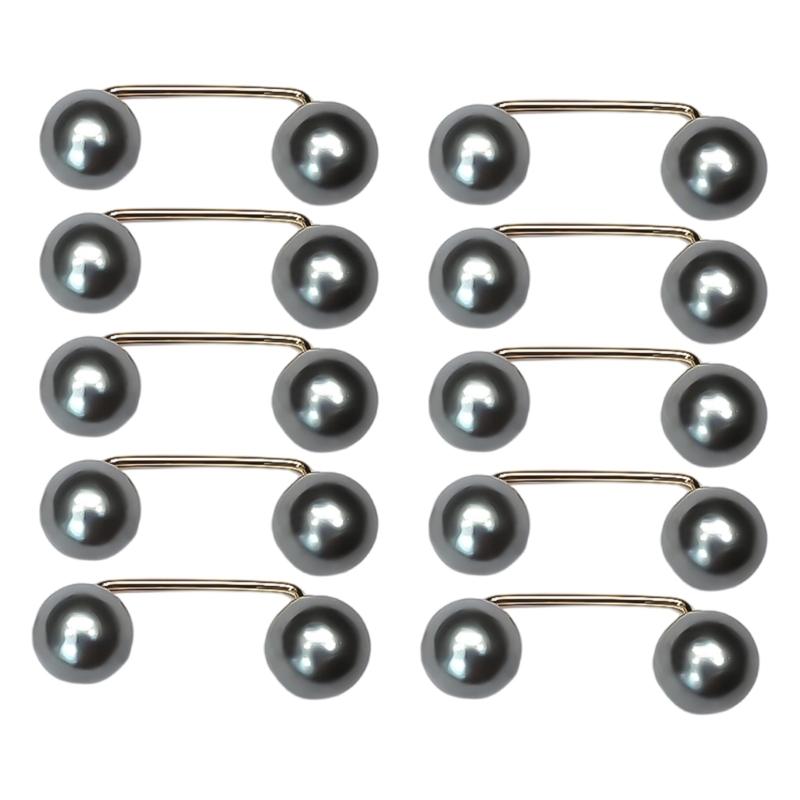 

10pack Stylish Double Pearls Fasteners Professional Attires Decorative Clip for Everyday Fashionable Needs синій