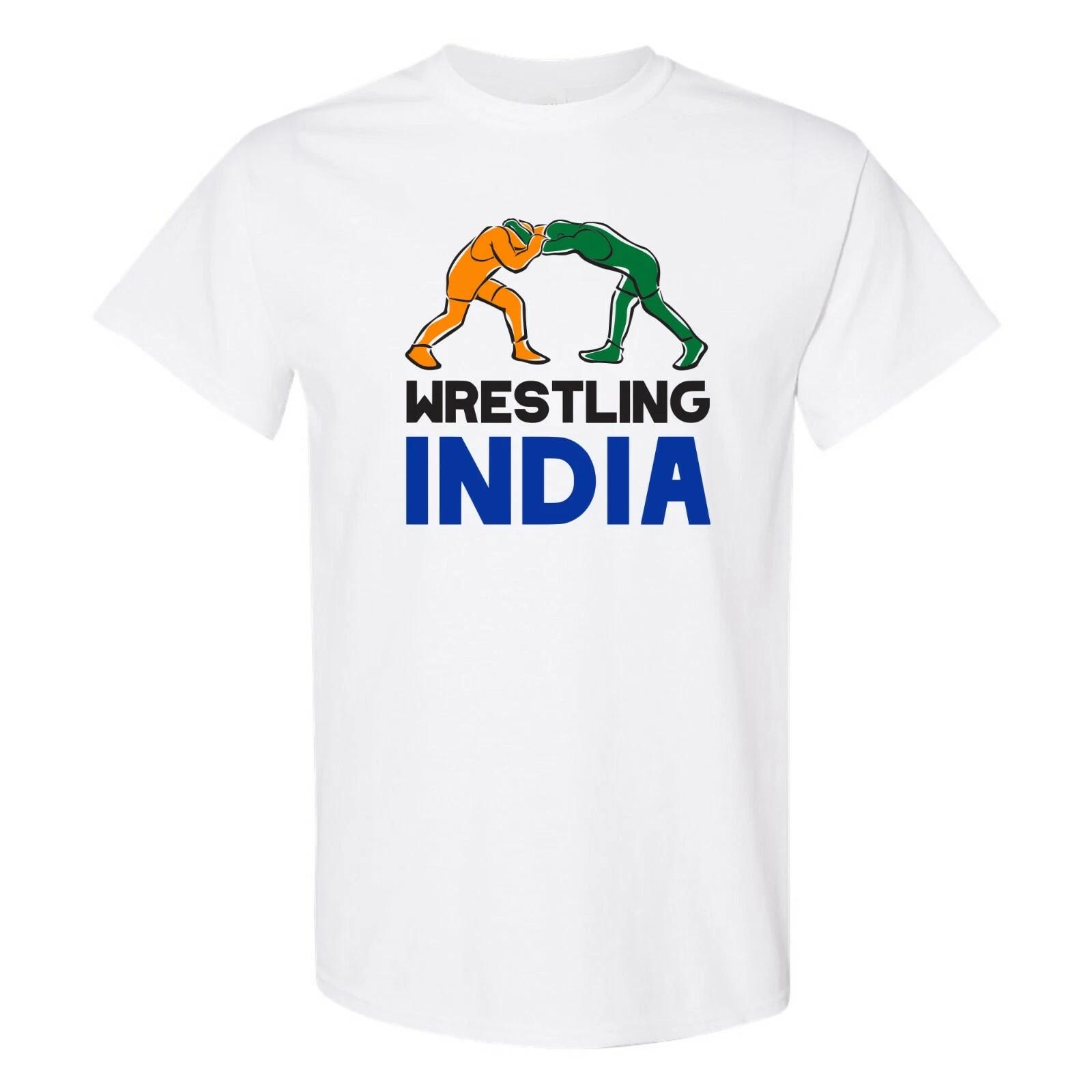 

India Wrestling - Summer Games Sport Event Athletics T Shirt - White S