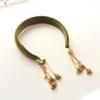 Flocking Vintage Hair Hoop Luxury Ethnic Style Headband Trendy Bell Tassel Hairband  Banquet