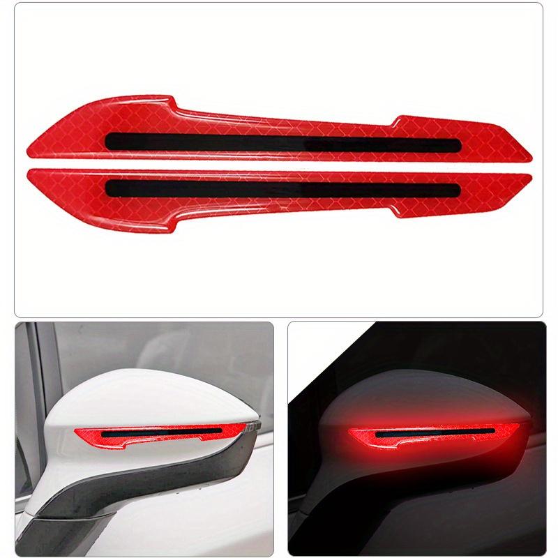 

4Pairs Car Reflective Stickers Collision avoidance Warning Strip Tape Traceless Protective Sticker Warn on Car Rearview Mirror