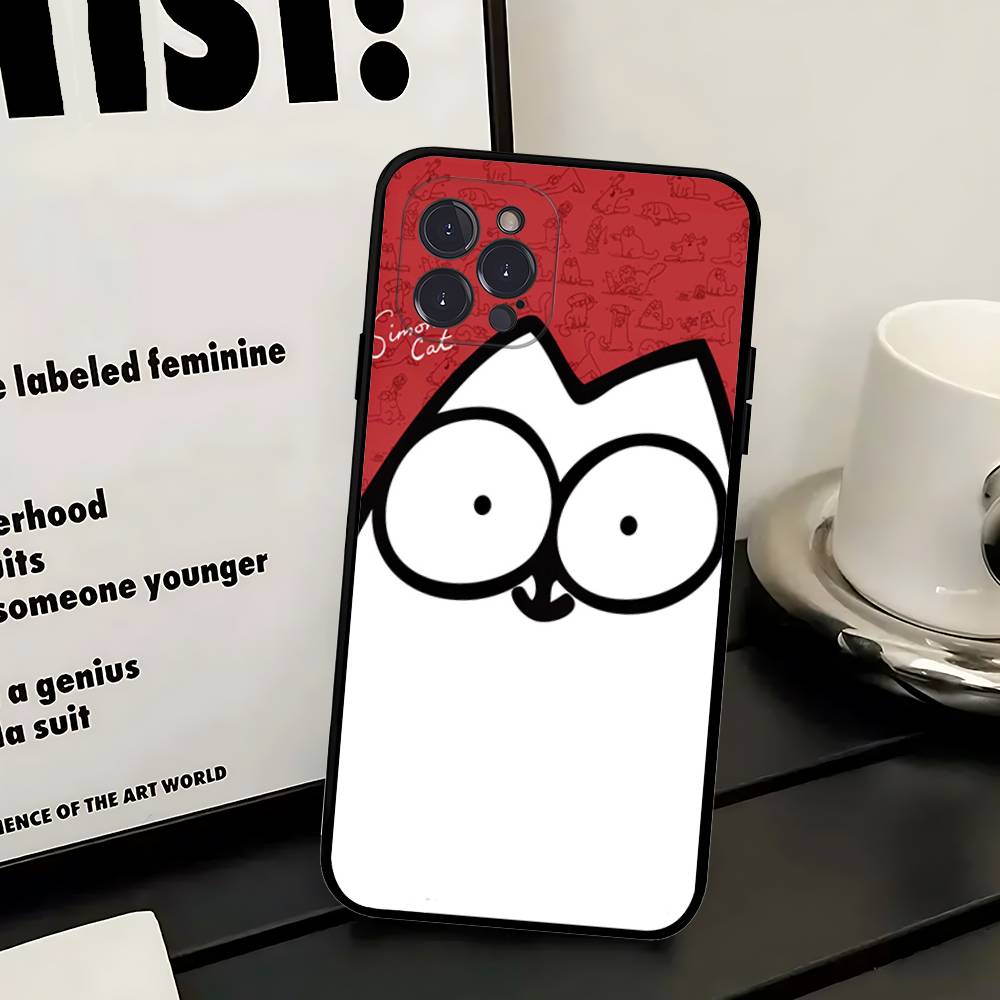 Étui de téléphone Chat Mignon S-Simons Pour IPhone 17 16 14 15 13 12 11 Pro Max Plus Silicone Housse Souple