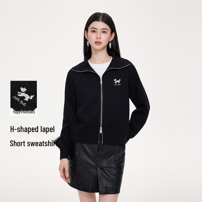 

FivePlus Women s Lapel Long Sleeve Sweatshirt M