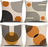 4PCS Black and White Pillow Cover Linen Bohemian Print Decorative Cushion Cover 40x40 50x50 Room Decorating Items