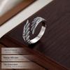 Banyan Tree S925 Silver Korean Angel Wing Feather Ring
