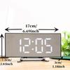 Mirror Digital Alarm Clock Temperature Date Night Mode Snooze USB Powered Always On Table Clock 12/24H Anti-disturb LED Clock