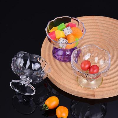 Drop-proof Transparent Acrylic Ice Cream and Snack Bowl