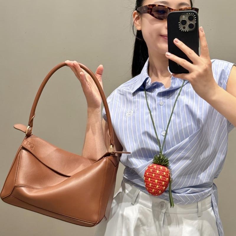 Long Handle Splicing Geometric Bag Fashionable Versatile Hand Carry Shoulder Messenger Bag