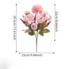 2pcs Simulated Cemetery Flower Bouquets and 2pcs Burial Baskets Light Pink Rose Hydrangea Mixed Decorative Flowers for Graves