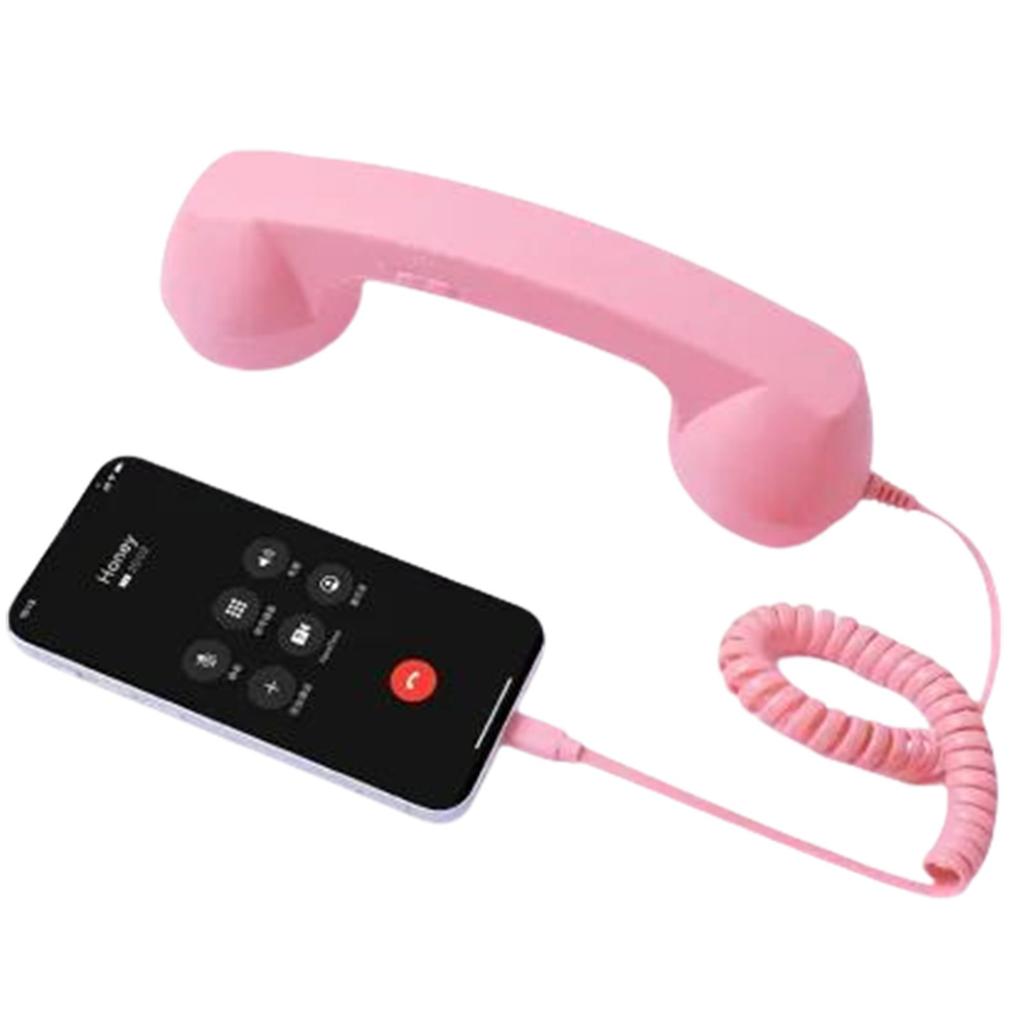 Type-C Retro Telephone Landline Handle Receiver, Bluetooth Telephone Handset For Mobile Phone, Vintage Wired Plug In Handhe 1m