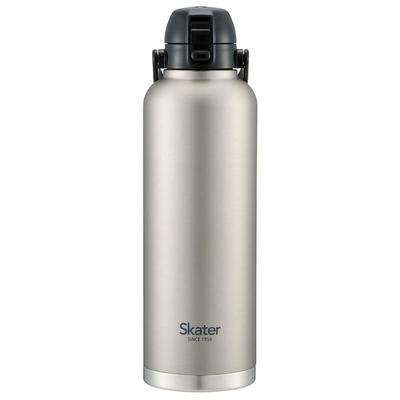 Skater Stainless Steel Water Bottle with 2L Vacuum Silver STD20H-A Handle, Capacity, One-Push Operation, 2000ml, Double-Layered Thermos,