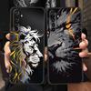 Cross Pattern Bicolor Lion Case For Realme C67 C63 C55 C53 C35 C25 C21 GT 2 3 5 6 10 11 12 13 Pro Plus 5G Soft TPU Phone Cover