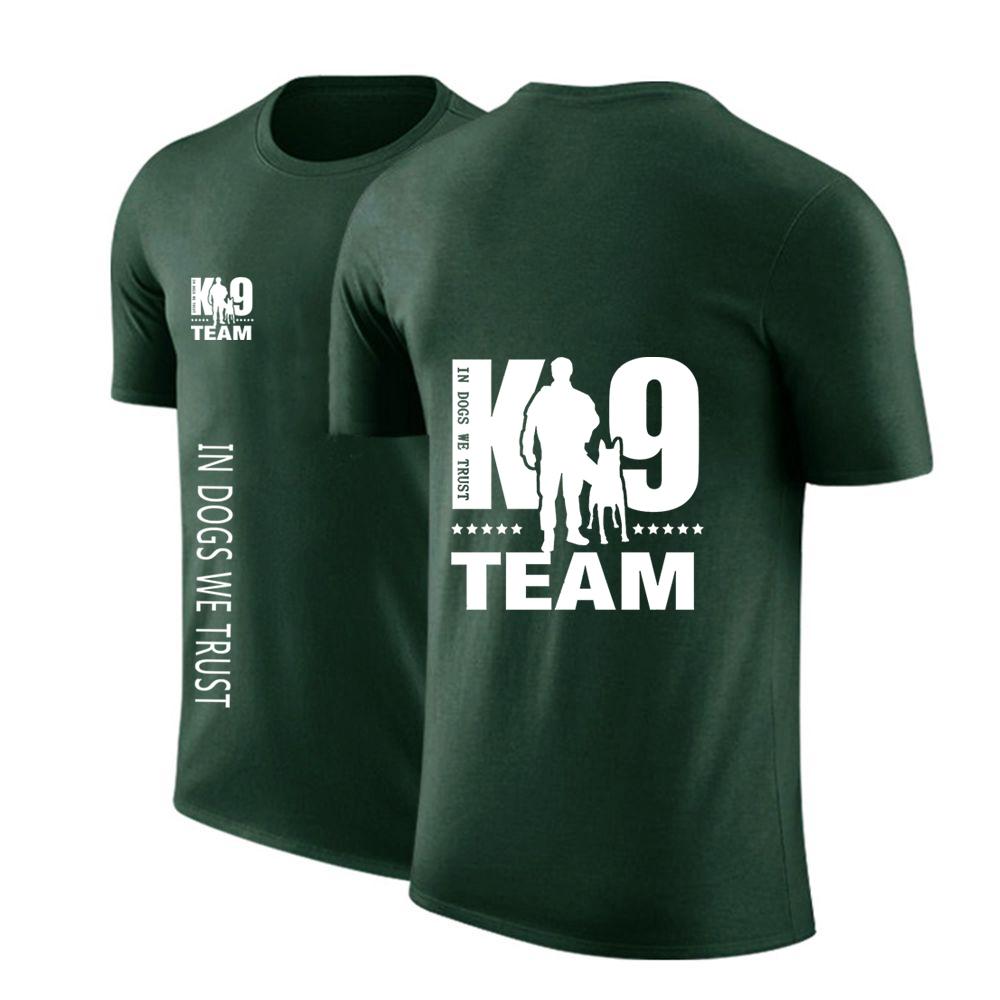 Fashion Men's K9 Team Logo 3D Printed T-shirt Summer Street Trend Fashion Short Sleeve Top Casual Loose Comfortable Round Neck Clothing
