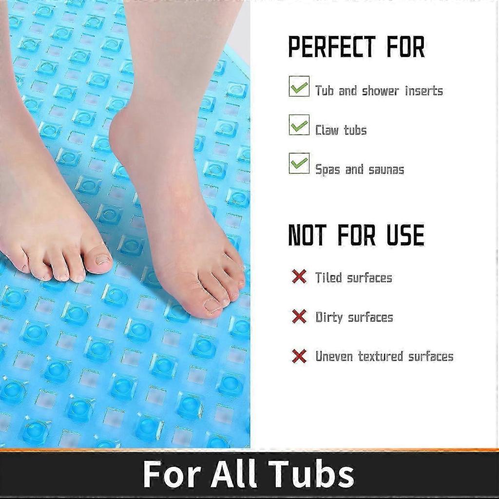 Non-Slip Bathtub Mat, 34.5x15.5 Inch, Machine Washable, BPA & Latex Free 2025
