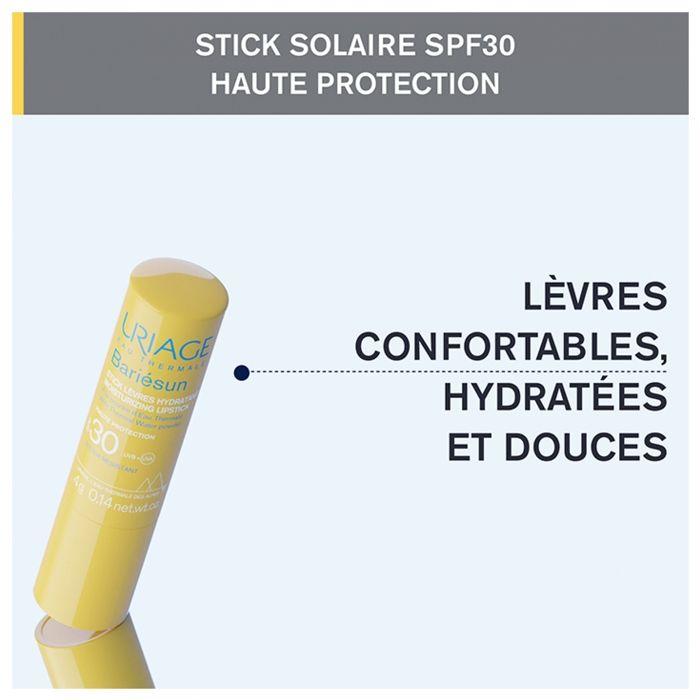 Stick Lèvres Solaire - Uriage - Bariésun - SPF30 - 4g - Non gras