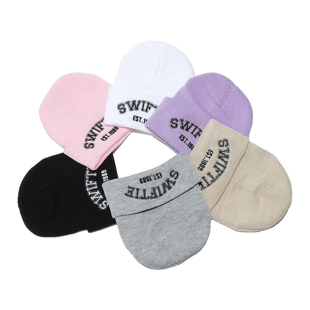Winter Hat Male Taylor Swift Knitted Hat Taylor Embroidered Alphabet Wool Hat Winter Pullover Hat