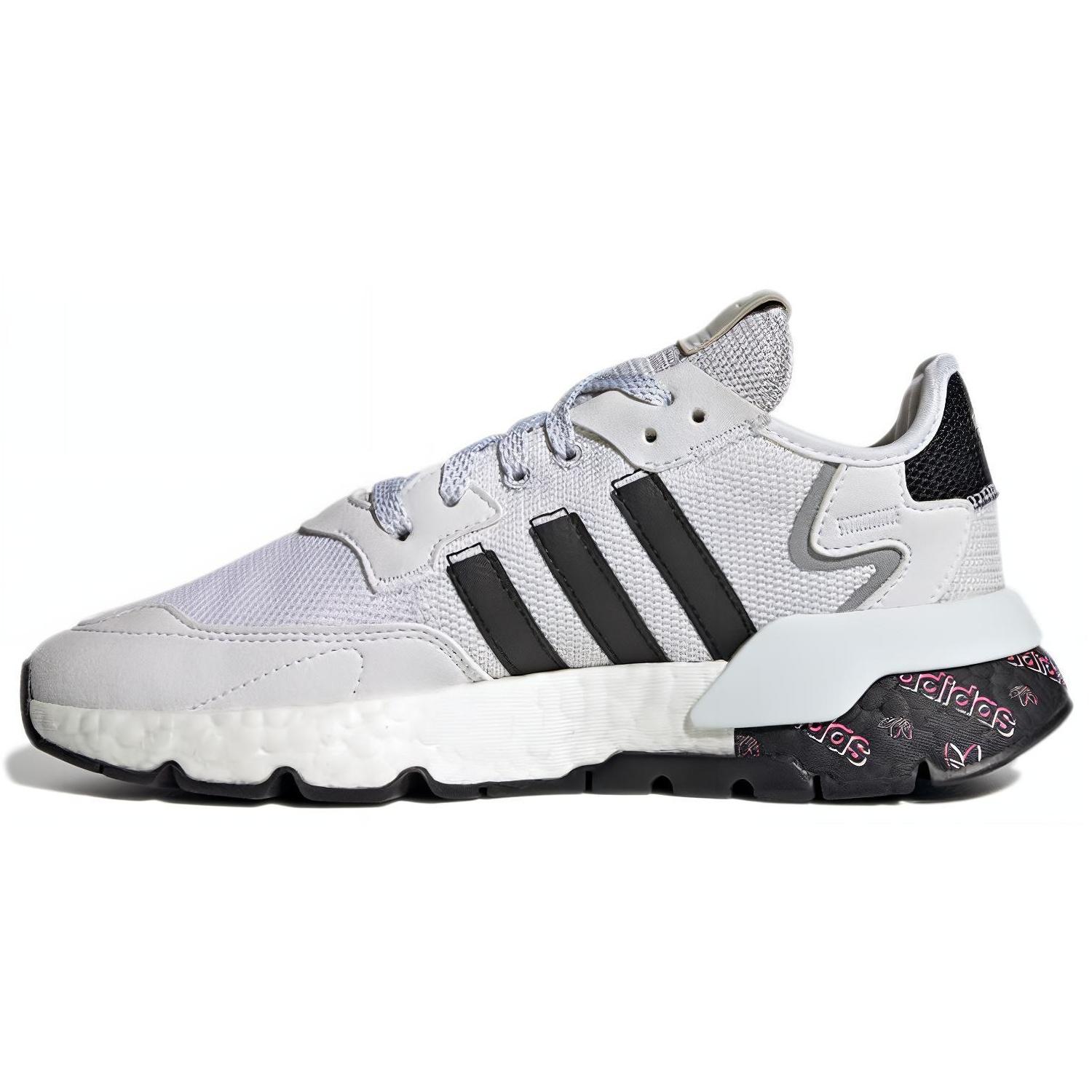 (WMNS) adidas Originals Nite Jogger Белый Черный Серый Женские H01735 EU 36⅔