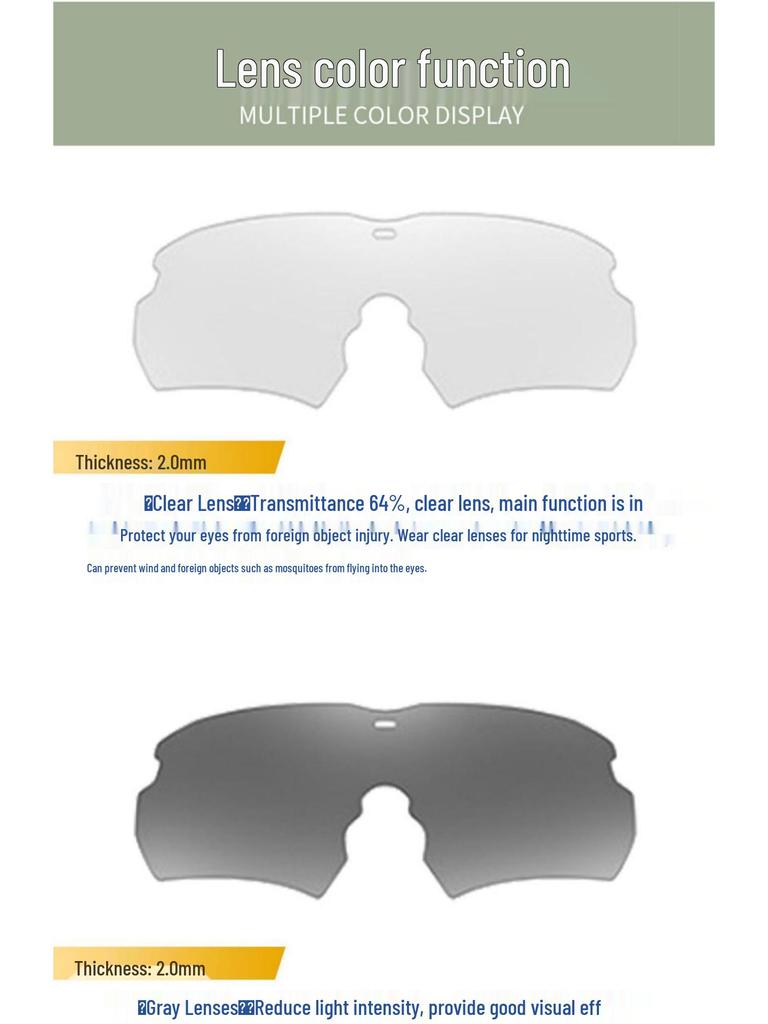 In-Stock Black CS Tactical Polarized Anti-UV Shooting Goggles - Windproof, Sandproof Outdoor Sunglasses.