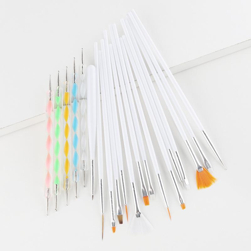 Nail Art Brush Set 20 Nail Art Painting Pen Pull Line Pen Light Therapy Pen Diamond Nail Art Tools Full Set