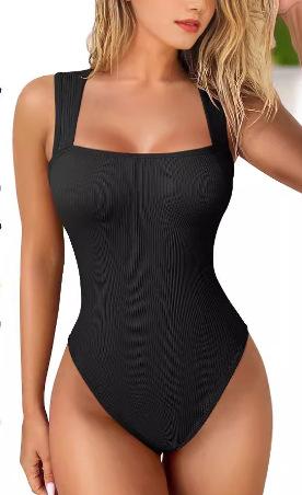 European And American New Women'S Sexy Ribbed Sleeveless Jumpsuit Body Sculpting High Elastic Abdomen Lifting Hip Slim Jumpsuit
