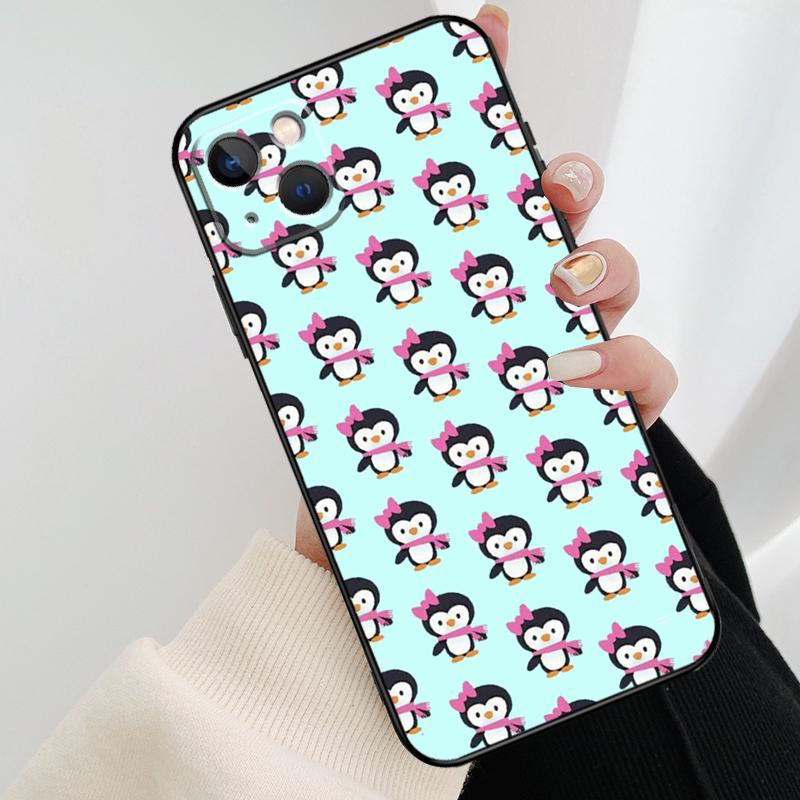 

Cute Penguin Pattern Phone Case For iPhone 17 Pro Max 15 14 13 11 12 16 Pro Max mini 15 16 Plus 16e 17 Air Cover iPhone 13Pro MAX