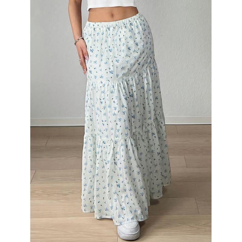 

Cake Dress White Easiest for Match Women s Small Patchwork High Waist Slim Looking Layered Long A- line Skirt Autumn and Winter French Style White XS