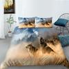 Wolf 3D Digital Printing Polyester Bedding Two Or Three-Piece Set
