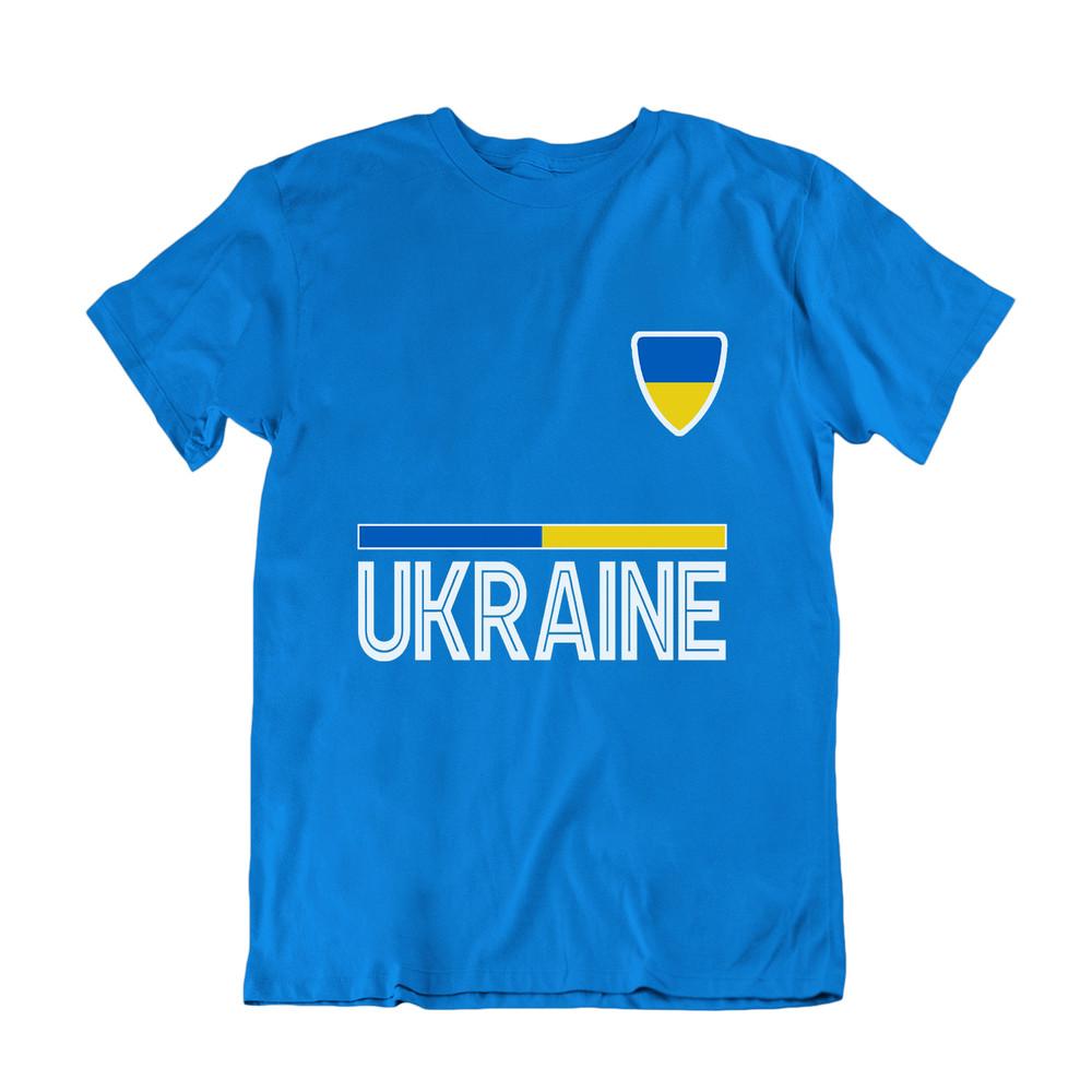 

Adult or Kids UKRAINE Country Flag Strip Football 2024 2020 TShirt Euro Shipping 4XL