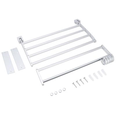 Household Bathroom Space Aluminum Wall Mounted Double Layer Bath Towel Holder Towel Rack Storage