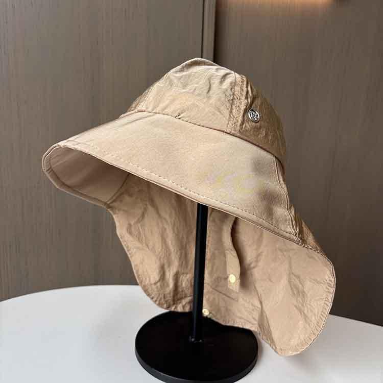 Summer eaves sunscreen bucket hat women's new anti-ultraviolet neck protection shawl sun hat outdoor quick-drying mountaineering hat