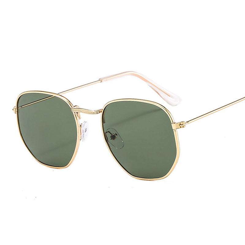 Square Retro Sunglasses Man Classic Vintage Sun Glasses Male Brand Designer Eyeglasses Small Frame Metal