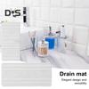 3Pcs Water Absorbing Stone Tray Stripe Design Quick Drying Sink Drain Mat Anti-Slip Soap Holder Kitchen Bathroom Vanity Trays