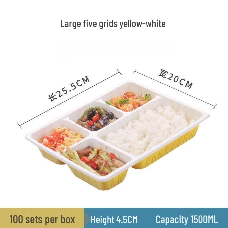 777 Disposable 5-Compartment Meal Box