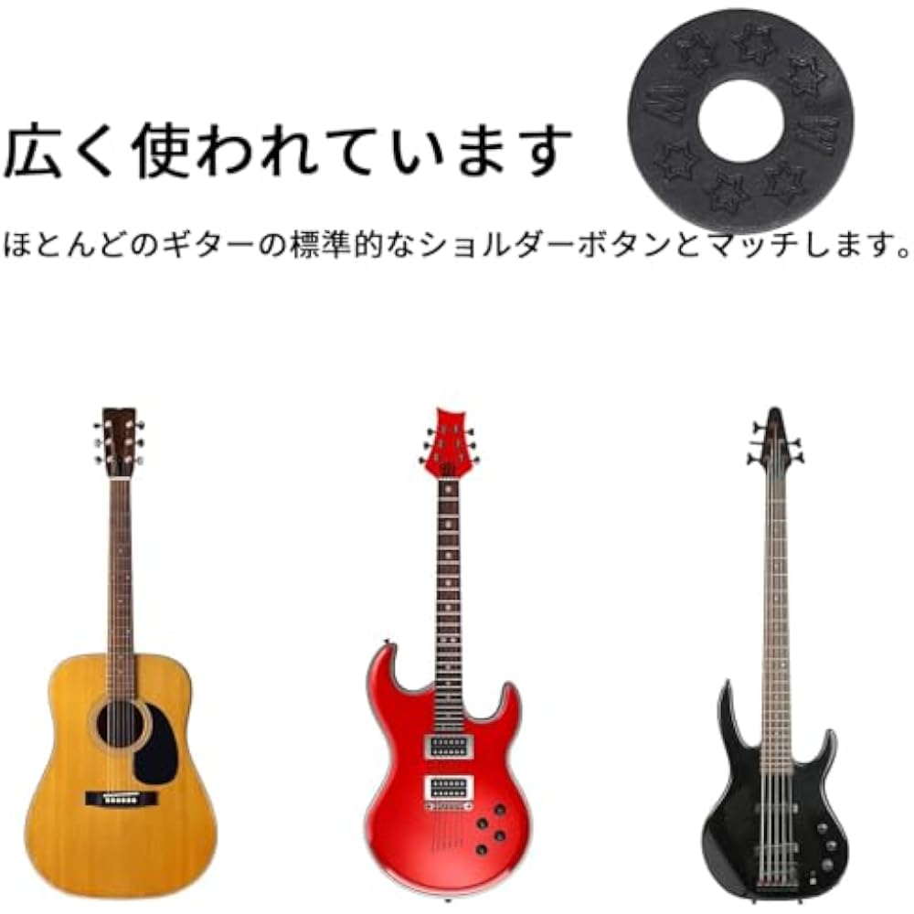 Stoooduo Guitar Strap Locks Set of 10 Silicone Guitar Strap Stop Straps Lock Pins Strap Pins Musi...