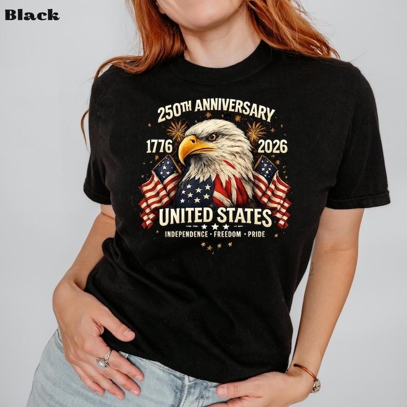 250th Anniversary United States Shirt Patriotic Eagle America 1776–2026 TShirt Unisex T-Shirt XXXL