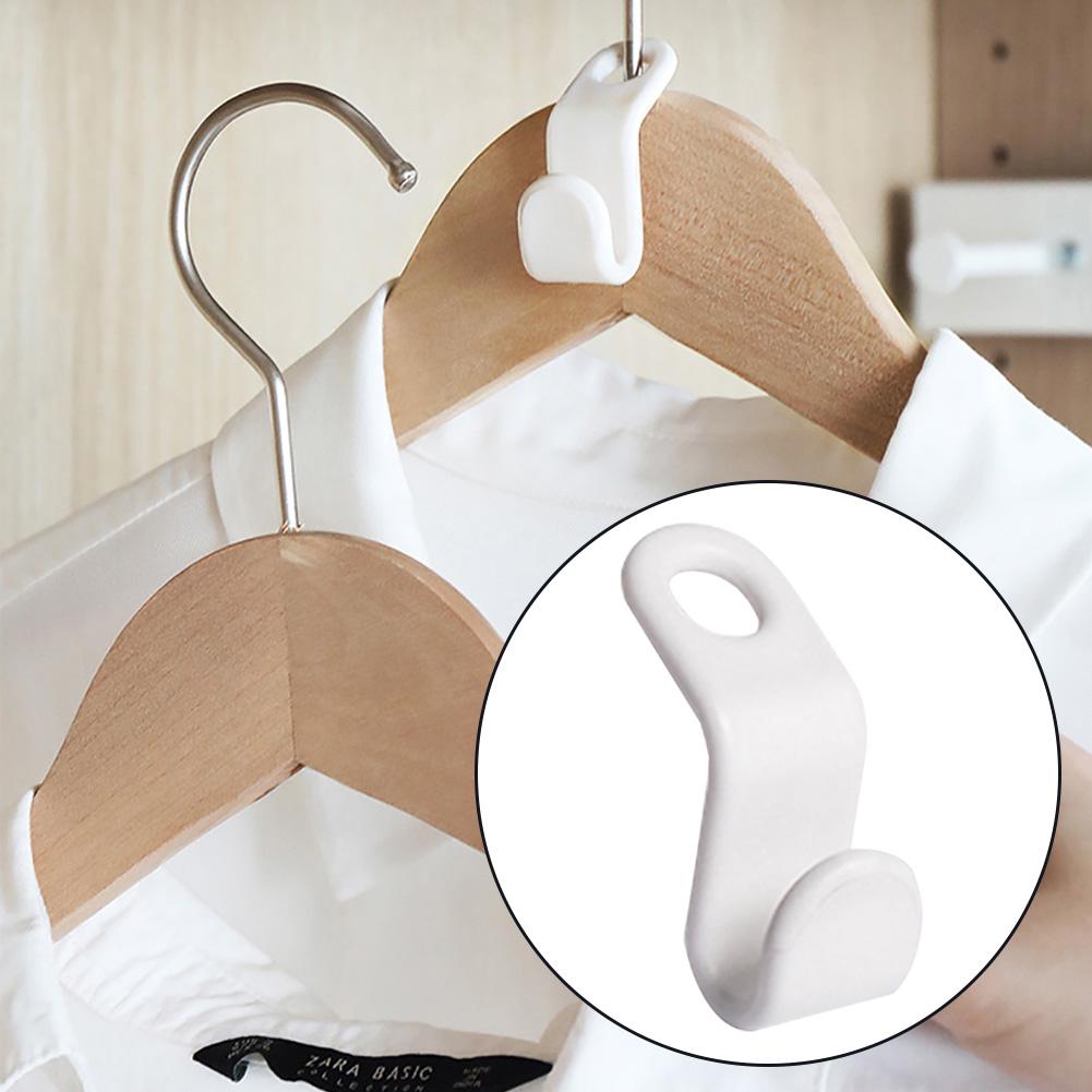 10Pcs Mini Clothes Cascading Connector Hanger Hook Wardrobe Closet Organizer