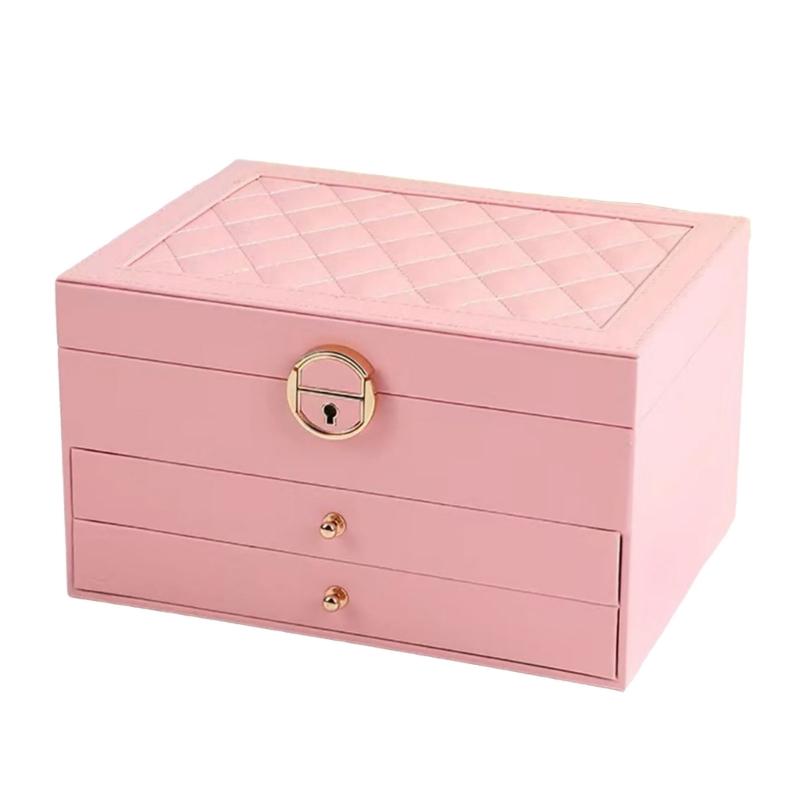 Elegant Jewelry Holder Spacious Multi Tiered Necklace and Earring Organizer with Compartments Jewellery Stoarge Box