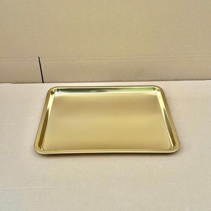 Plateau rectangulaire doré en acier inoxydable 304 UOSUU OSU