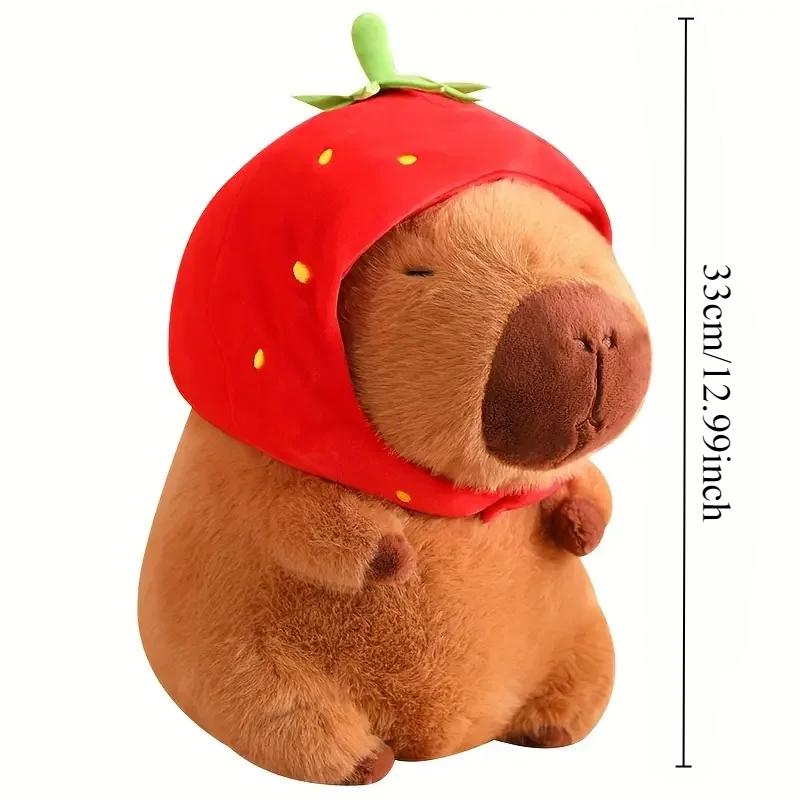 45cm Huge Capybara Plush Toy Simulation Capibara Cute Doll Stuffed Animals Plushie Soft Pillow Christmas Gift Home Decor