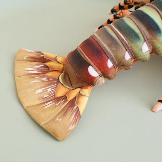 Realistic Australian Crayfish Plush Toy 3D Lobster Stuffed Animal Pillow Soft Hugging Cushion for Kids Adults