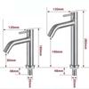 OEING Brushed Stainless Steel Wall-Mounted Single Cold Basin Faucet