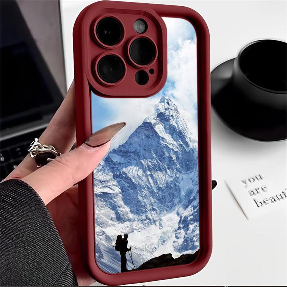 LZ25 Mountain Peak Forest Snow Silicone Phone Case for Infinix Smart 9 Hot 40i Tecno Camon20 Moto G22 G30 OnePlus Google Pixel 9 Shockproof Back Cover